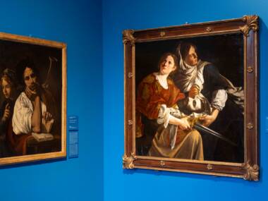 Due quadri presenti alla mostra "Roma pittrice". Foto tratta da arte.it