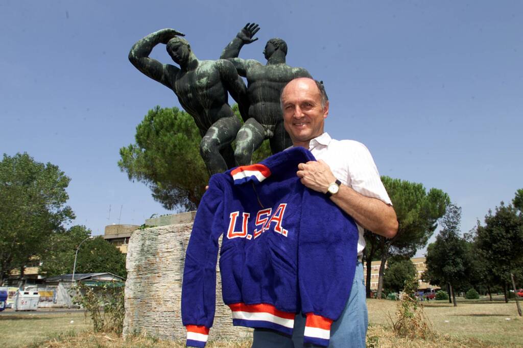 Livio Berruti con la tuta USA di Rudolph