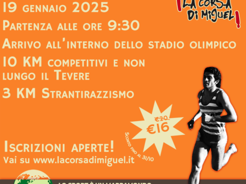 Apertura iscrizioni La Corsa di Miguel 2025