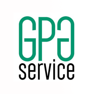 Logo GPA service, tipografia